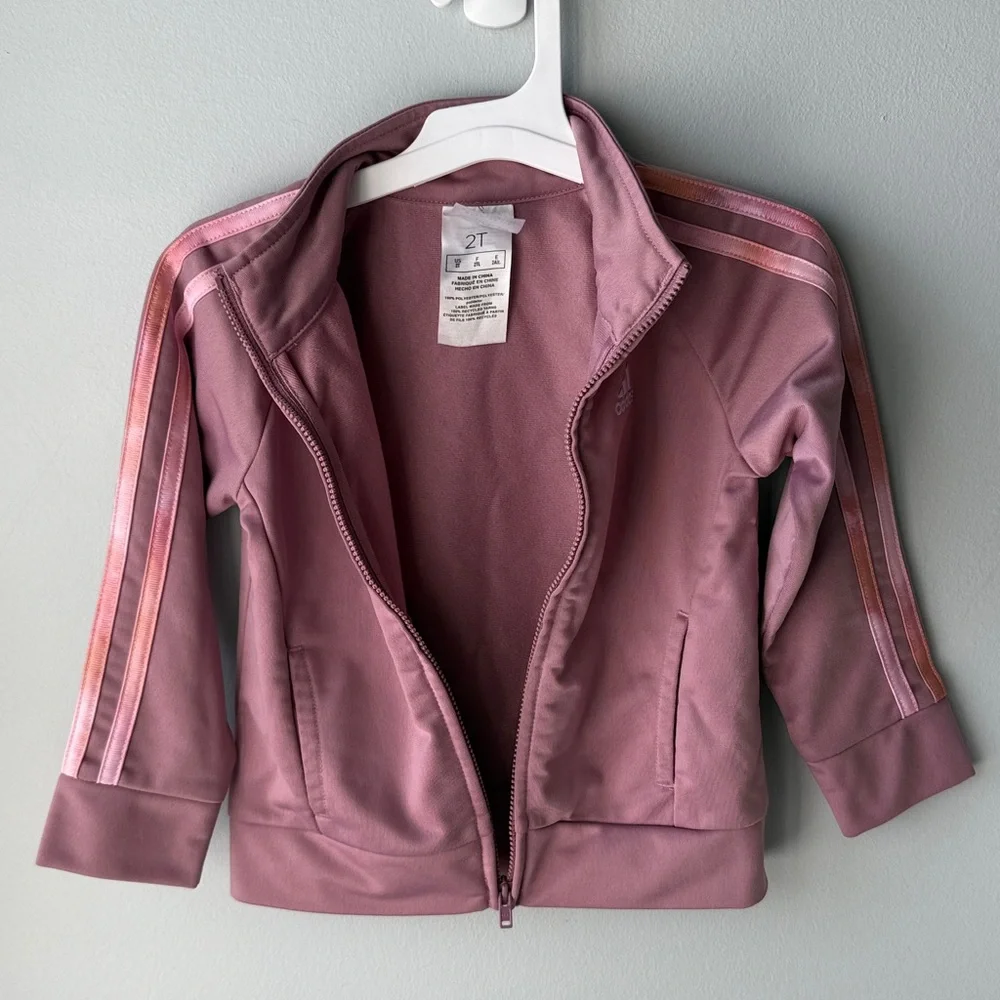 Adidas Toddler 2T Pink‎ Full Zip Jacket